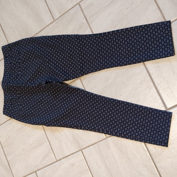 Loft Marisa Skinny Geometric Printed Slash Front Back Welt Pocket Pants 6P - Picture 2 of 13